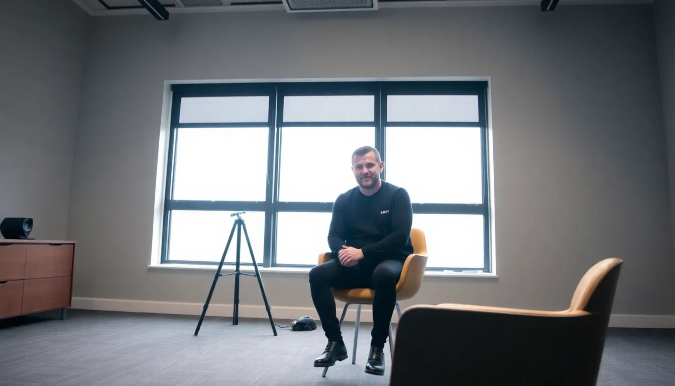Wayne Rooney sits thoughtfully during an interview, reflecting on the emotional challenges of aging in sports as he discusses his experiences with declining performance.
