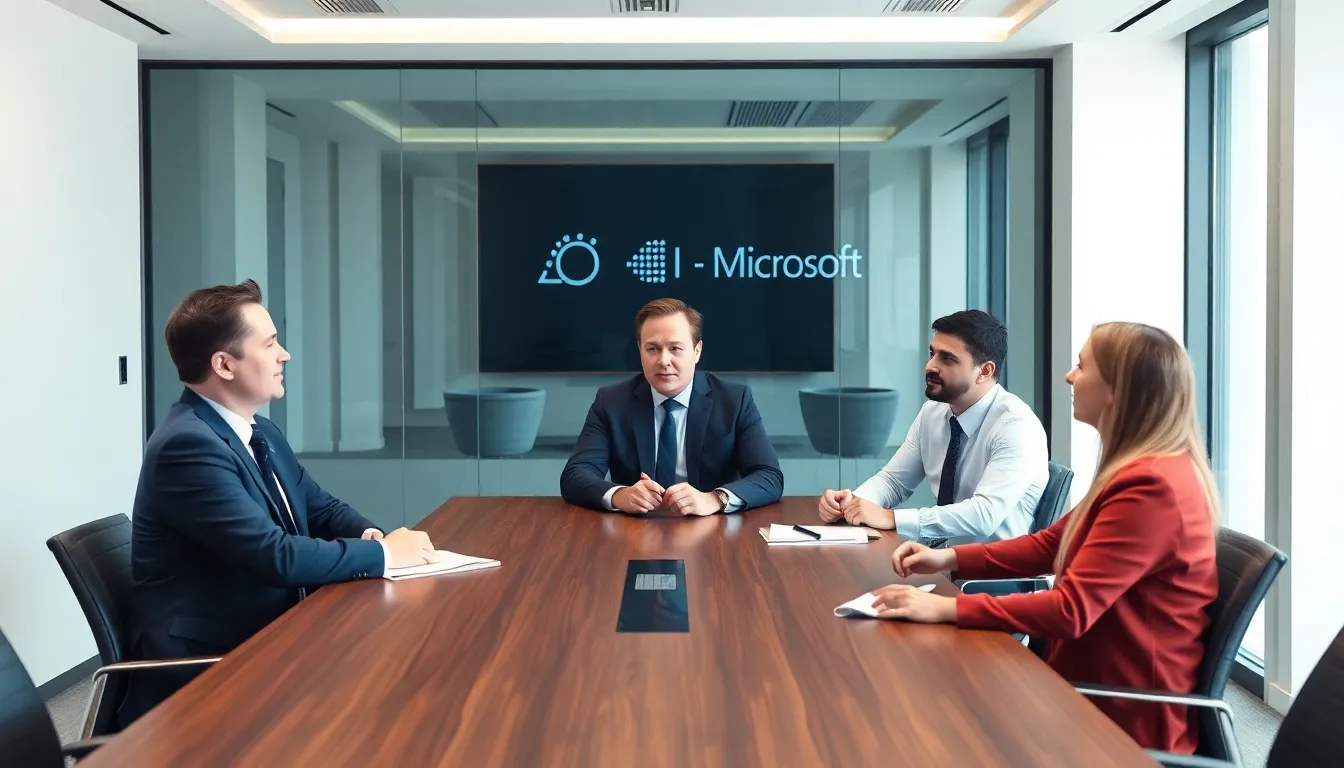A group of lawyers is seen discussing strategies outside a courthouse, with a backdrop of media reporters and cameras capturing the unfolding legal drama involving Elon Musk, OpenAI, and Microsoft.