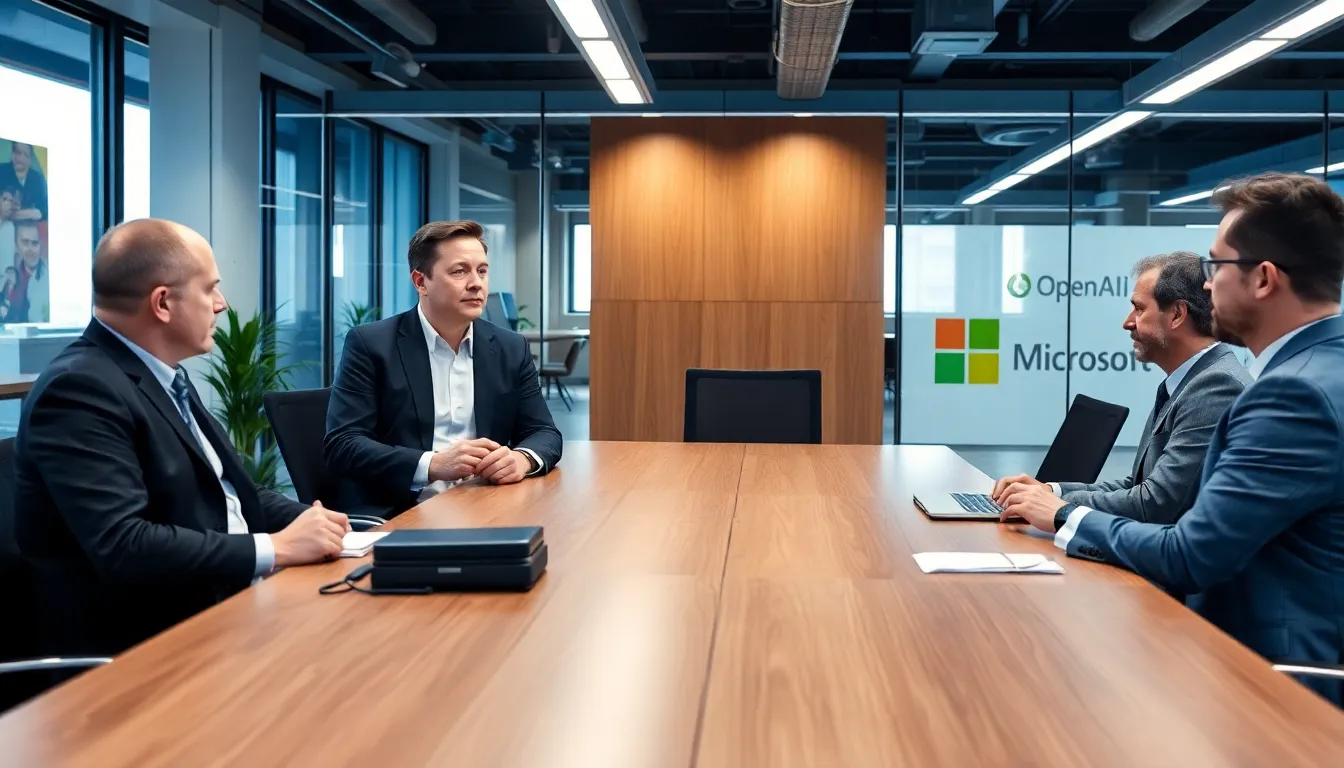 マイクロソフトのクラウドプラットフォームを利用してAI開発が行われているシーンが映し出されています