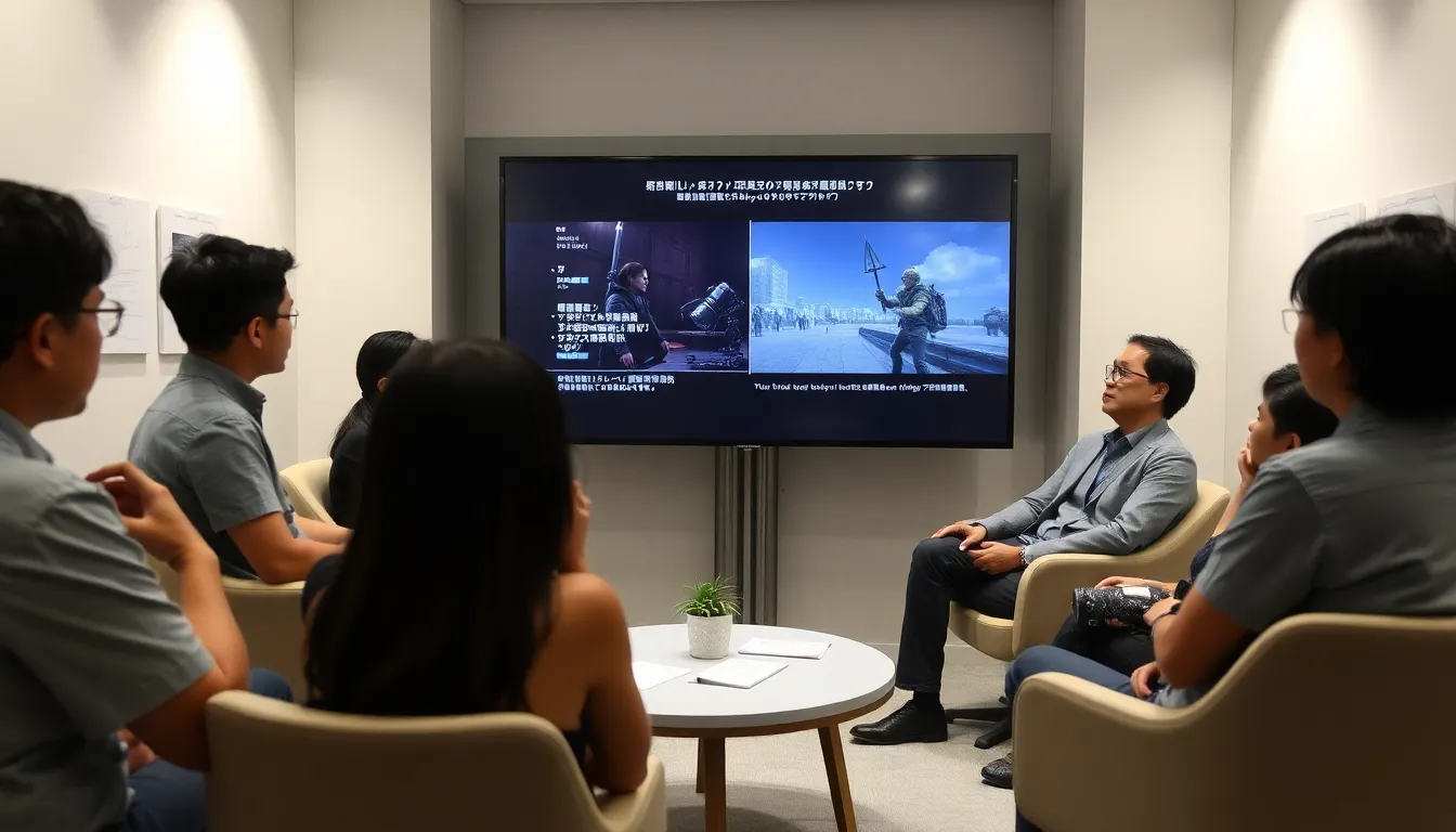 Codirector Tetsuya Hamaguchi discusses his extensive playthroughs of Final Fantasy 7 Remake Part 3 during a development meeting at Square Enix.