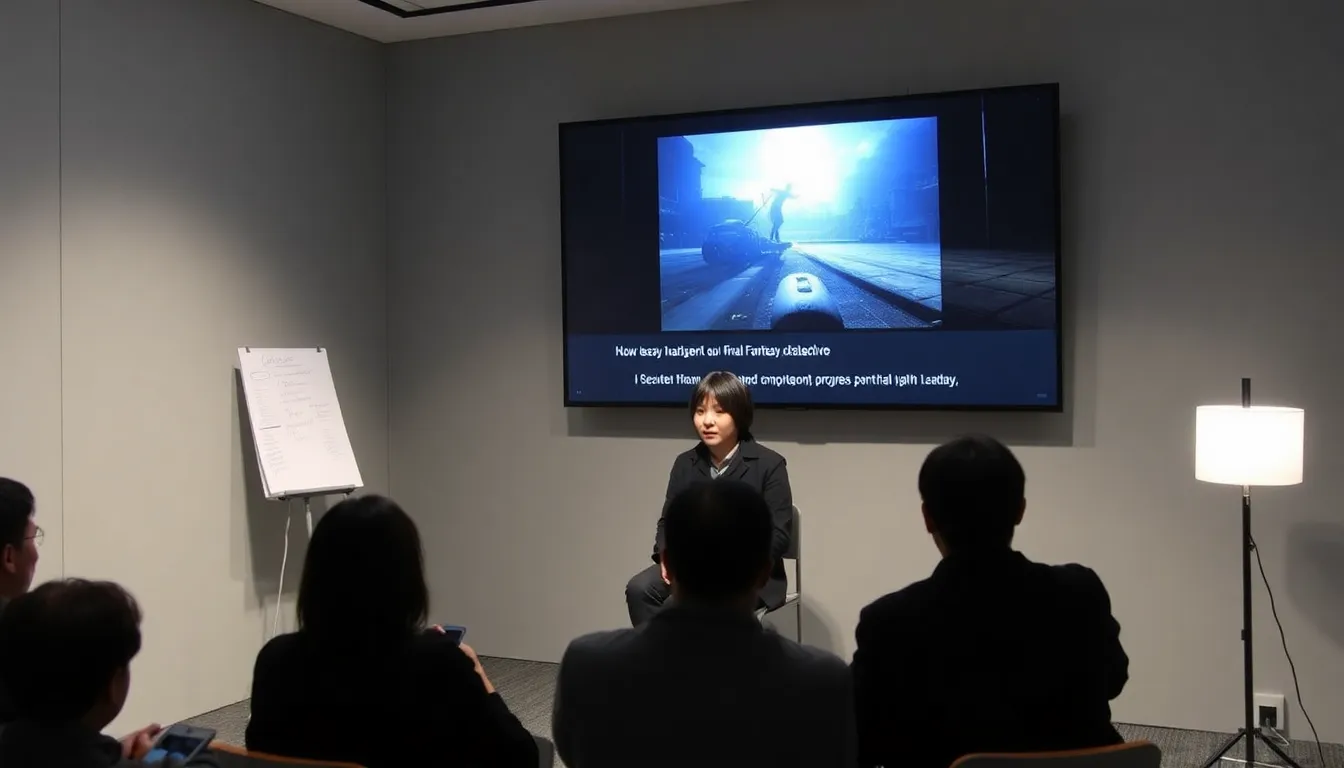 リメイクの品質を保証するための重要なステップとして、濱口氏がゲームを繰り返しプレイしている場面