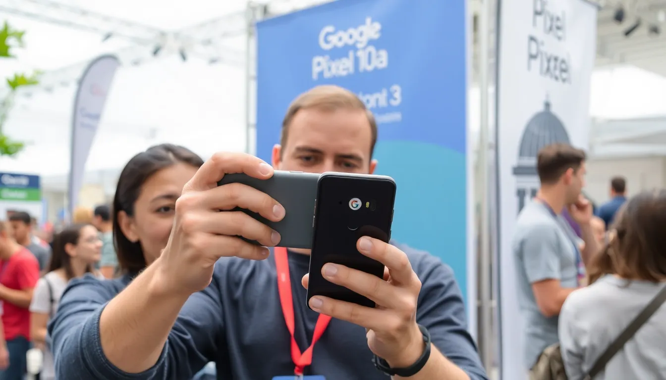 A comparison chart illustrating the price and features of the Pixel 10a alongside competing budget smartphones