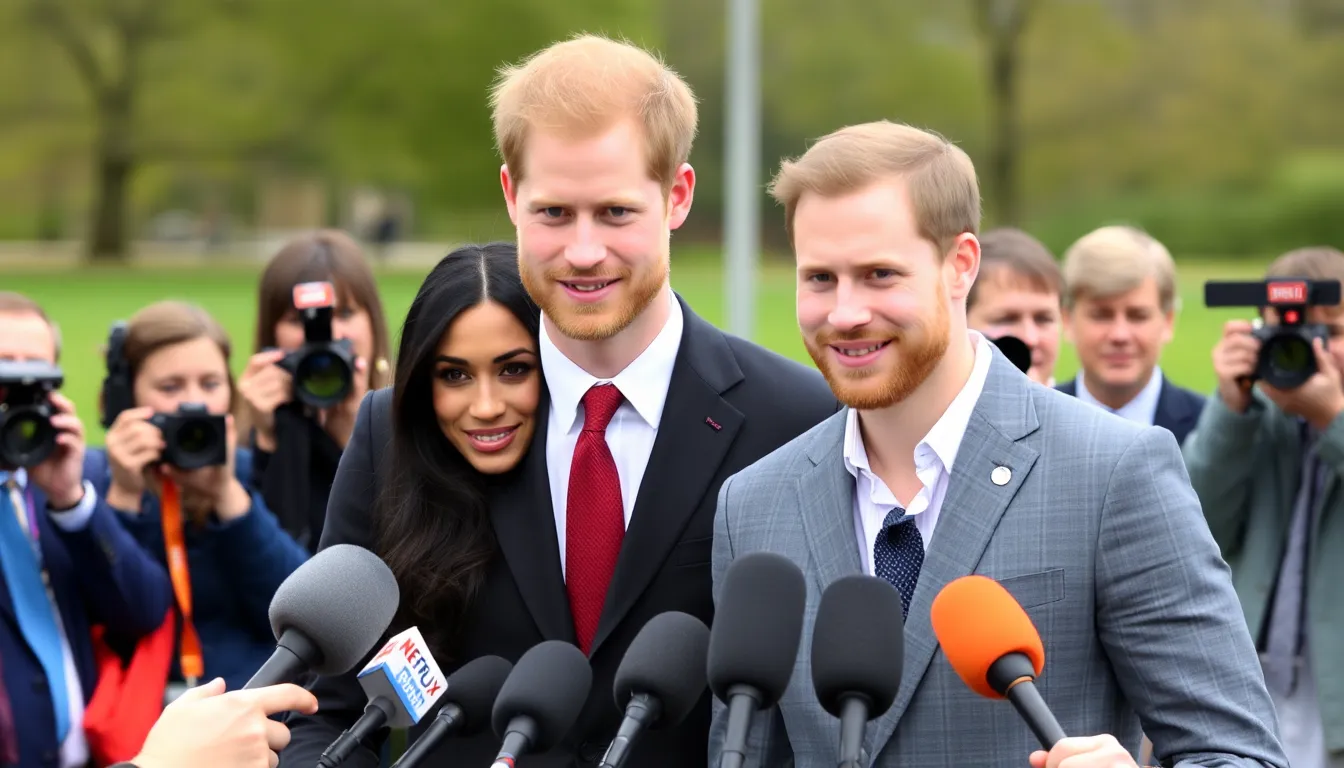 Prince Harry and Meghan Markle announce their new film project about the Afghan war during a press conference, highlighting their commitment to storytelling that addresses social issues.