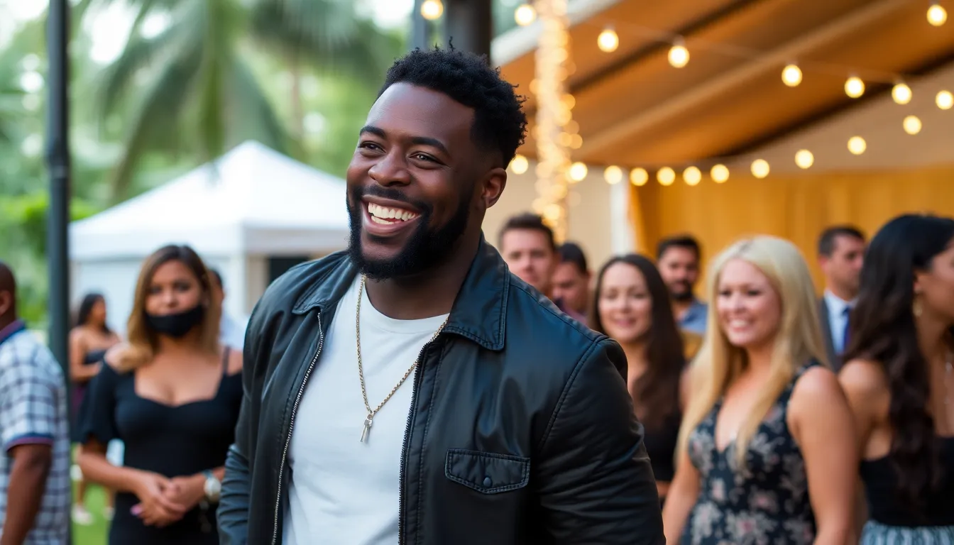 Tom Brady delivers a humorous roast at the Kevin Hart event, surrounded by fellow comedians and friends, including Dwayne Johnson and Katt Williams, who share laughter with the audience.