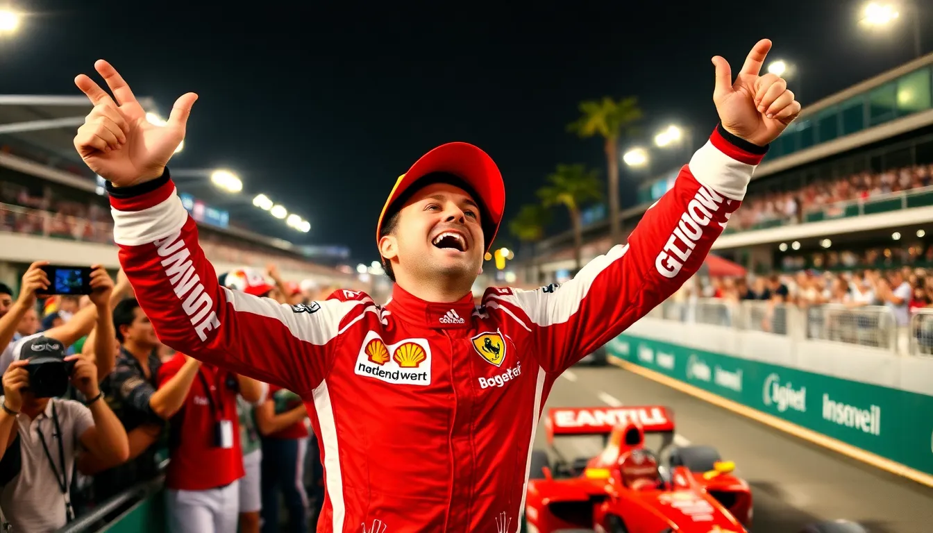 Lando Norris fiercely pursues Kimi Antonelli, demonstrating his aggressive driving style as they navigate the challenging turns of the Miami circuit