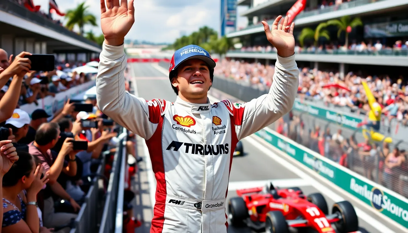 The vibrant Miami skyline serves as a stunning backdrop during the exhilarating Formula 1 race, highlighting the event's appeal in the United States