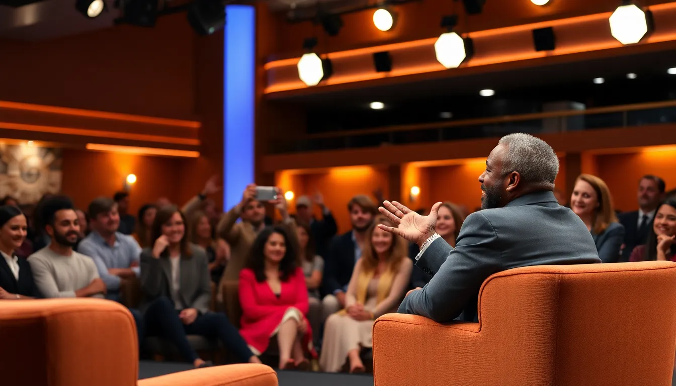 Lenny Henry performs on stage at the Birmingham Hippodrome, captivating the audience with his classic comedic routines during a nostalgic show.