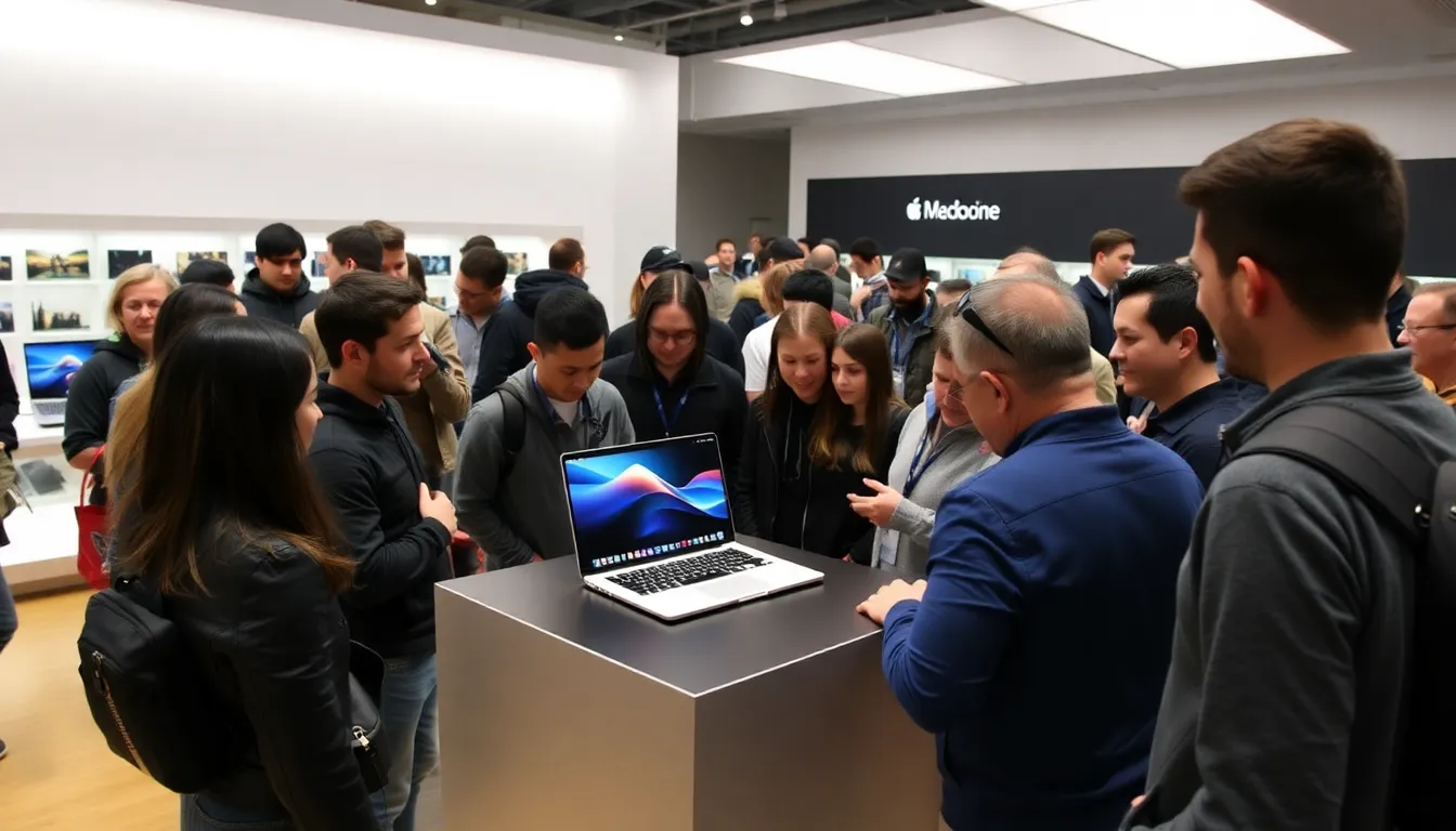 最大20時間のバッテリー持続時間を強調し、リモートワークを快適に支えるMacBook Proの魅力を伝える場面