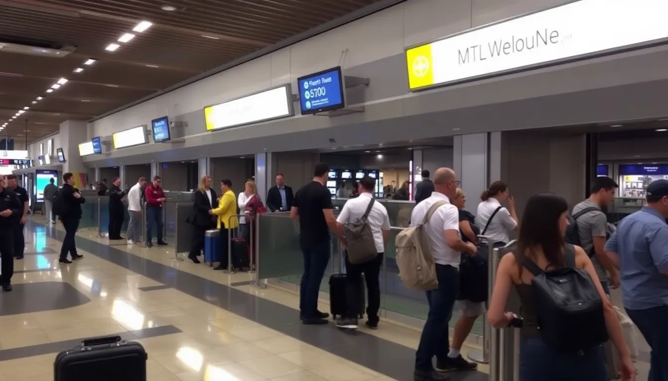 Passengers waiting anxiously in a secure area while flights are delayed due to heightened security measures