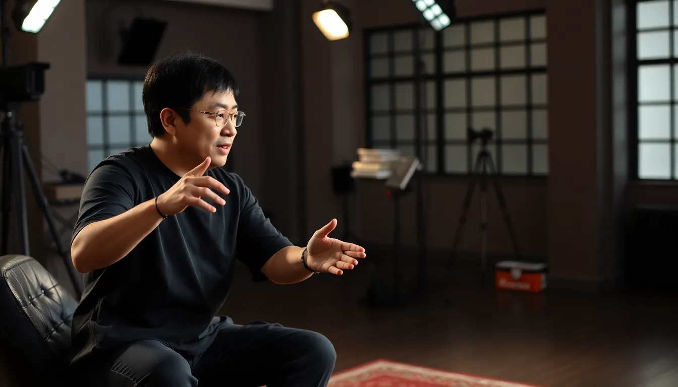 Max Huang speaks passionately about the philosophy of martial arts during a press event for 'Mortal Kombat II', highlighting the significance of intention behind movement.