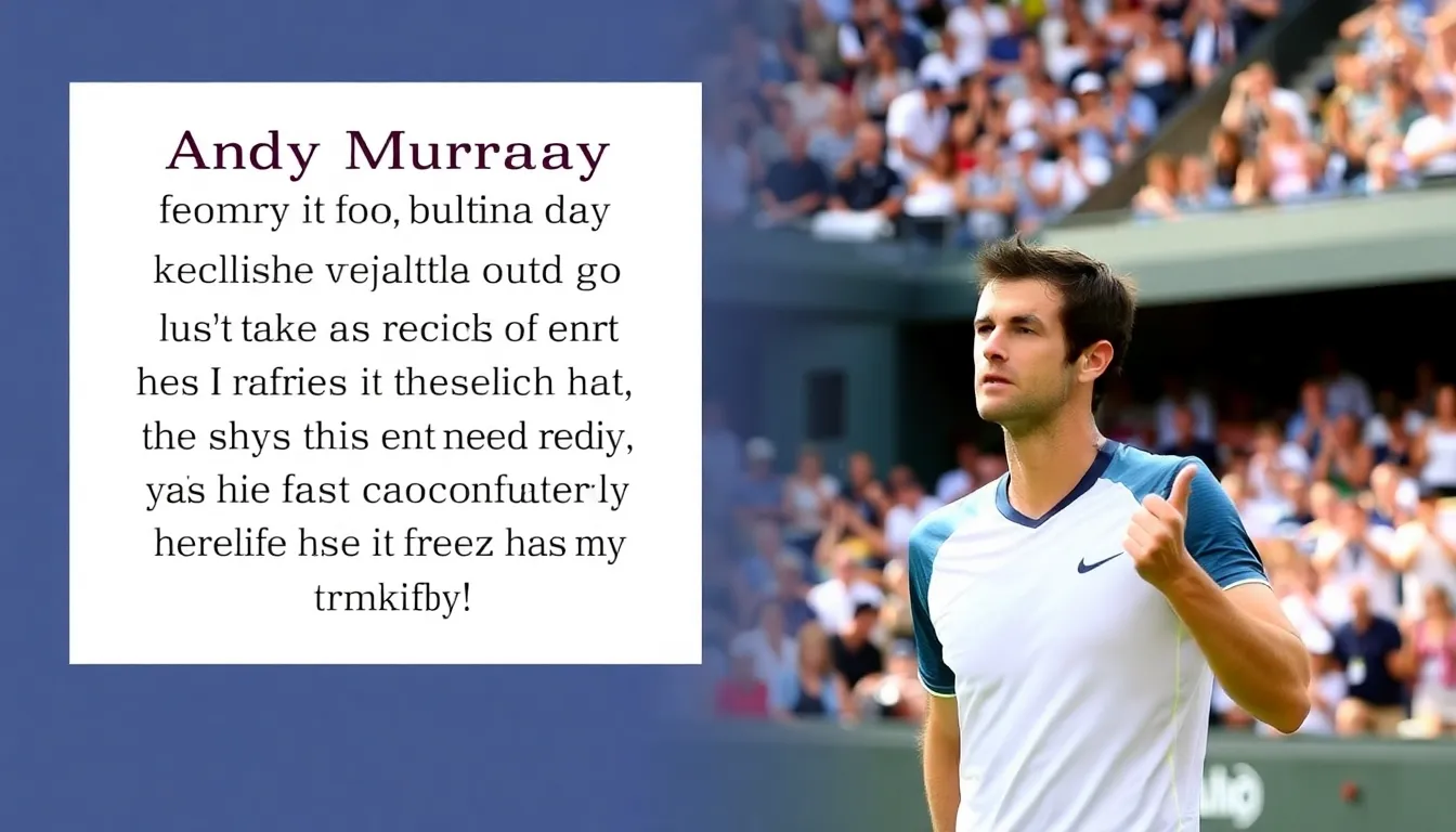 A closeup of Andy Murray's focused expression as he prepares to serve, illustrating the mental strain of highlevel competition