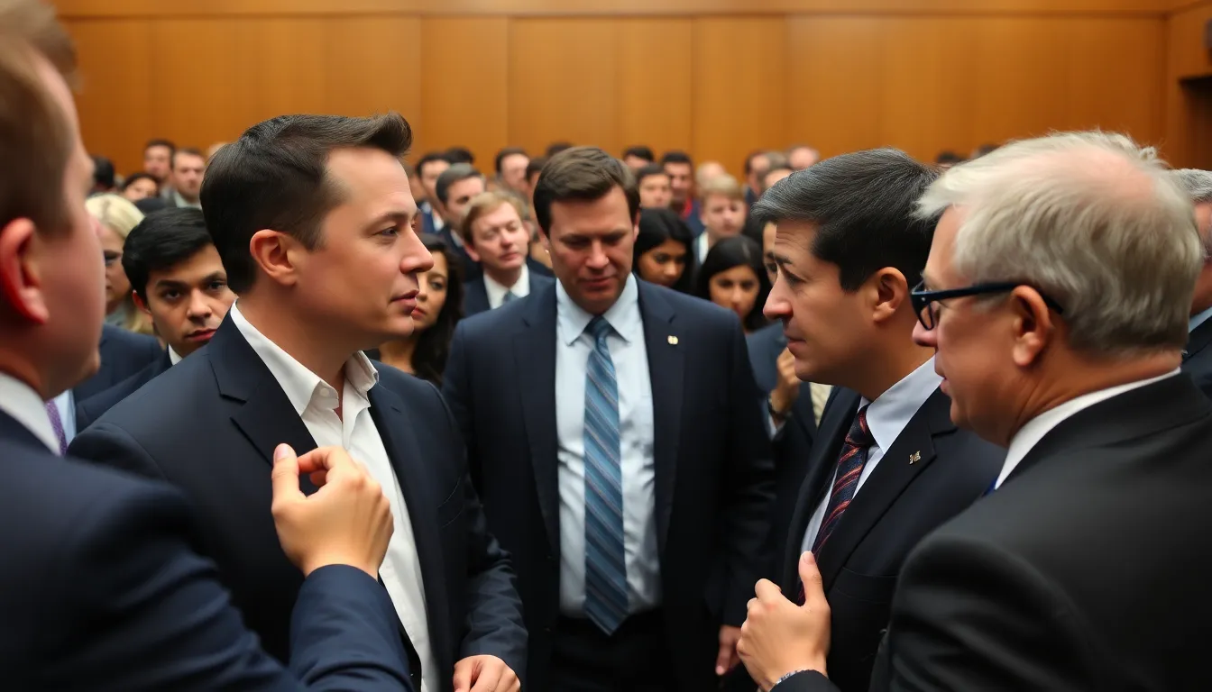 Sam Altman prepares to present evidence in the courtroom, highlighting the complexities of their legal battle