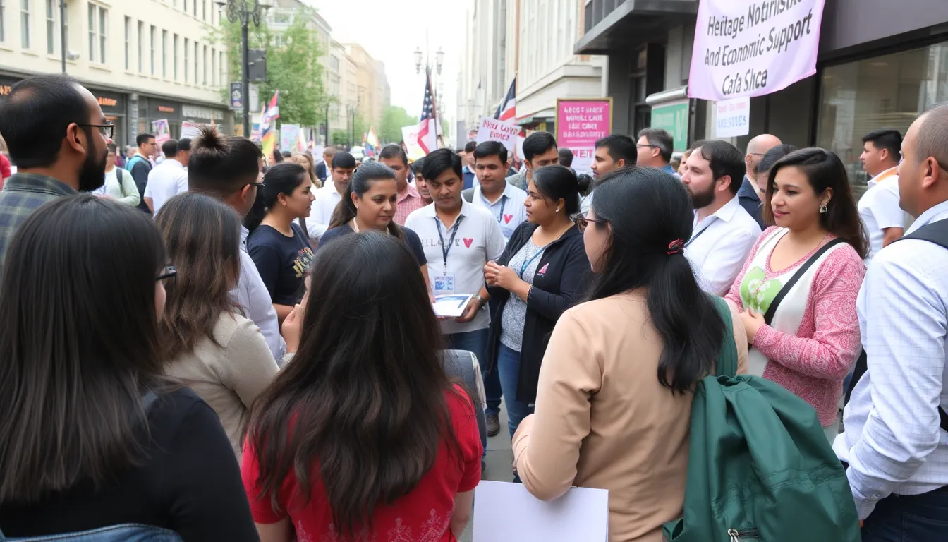 An advocacy event focused on raising awareness about miscarriage and the need for improved healthcare policies, with participants holding signs and sharing personal stories