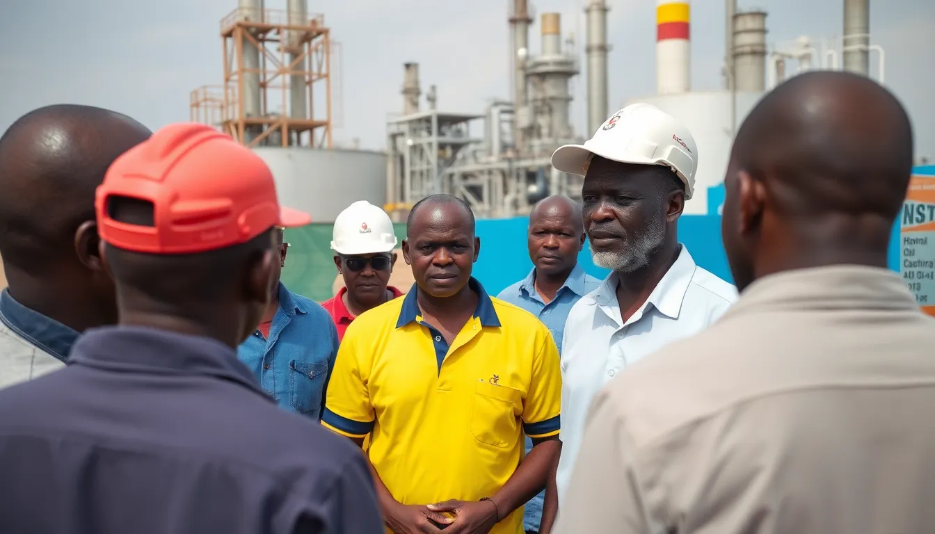 A busy UK airport showcasing planes grounded due to the jet fuel shortage, highlighting the impact of the Nigerian refinery's operational challenges