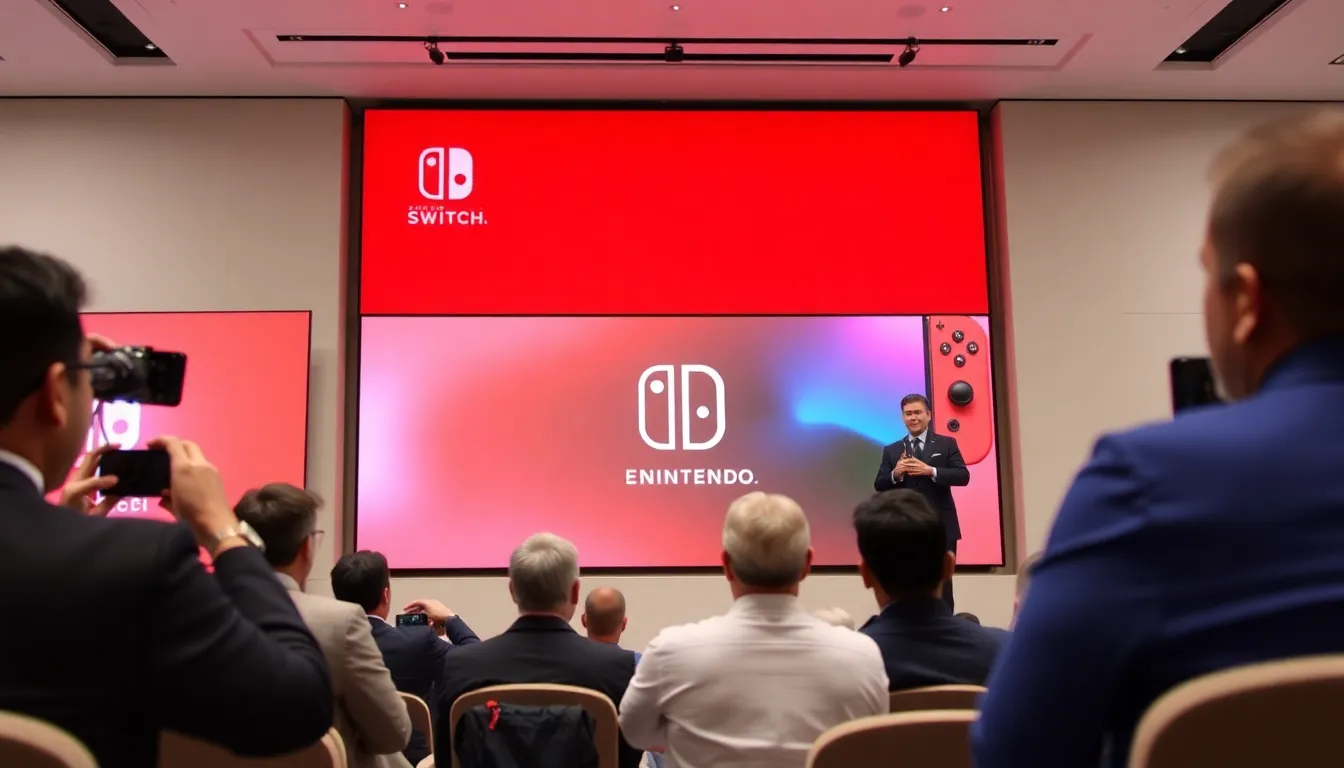 スイッチ2の開発について、技術革新が重要であると強調する古川氏の姿