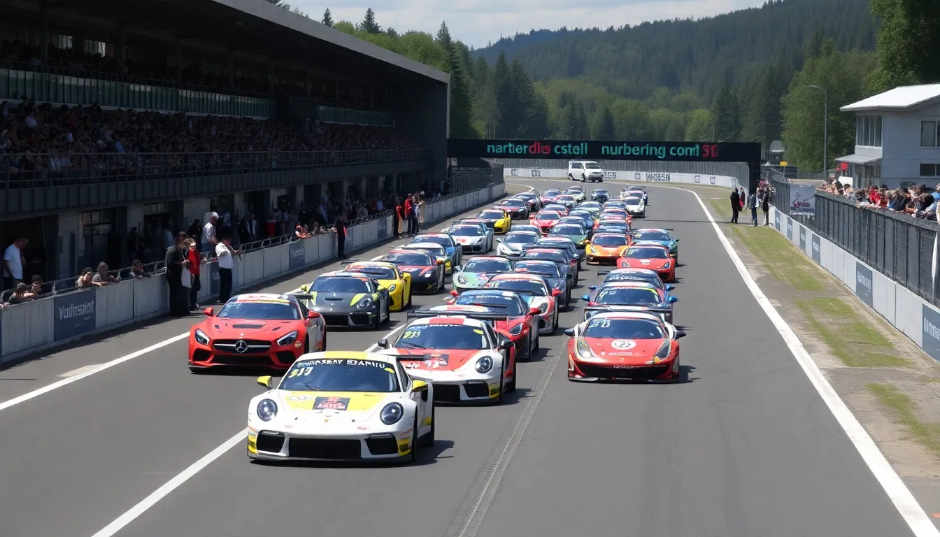 A closeup view of a highperformance GT3 car, displaying its sleek design and advanced technology, symbolizes the innovations being tested during the prestigious endurance race
