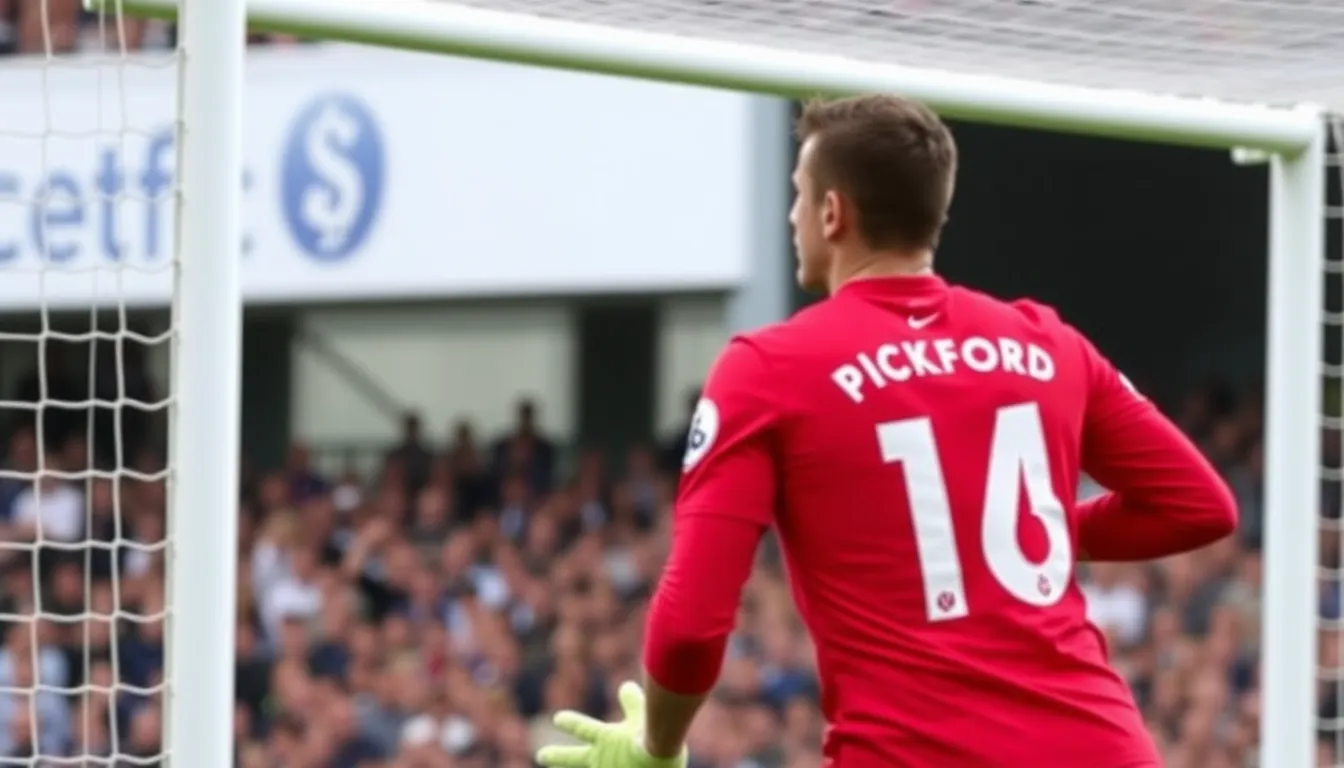 Supporters cheer enthusiastically for Pickford, reflecting the deep connection he has cultivated with fans through his unwavering commitment to the club