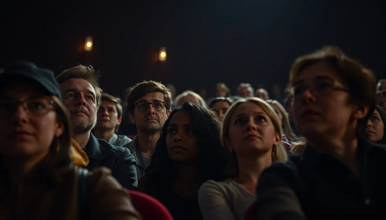 An intense moment showcasing the film's exploration of darker themes, highlighting the characters' struggles with identity and existential dread