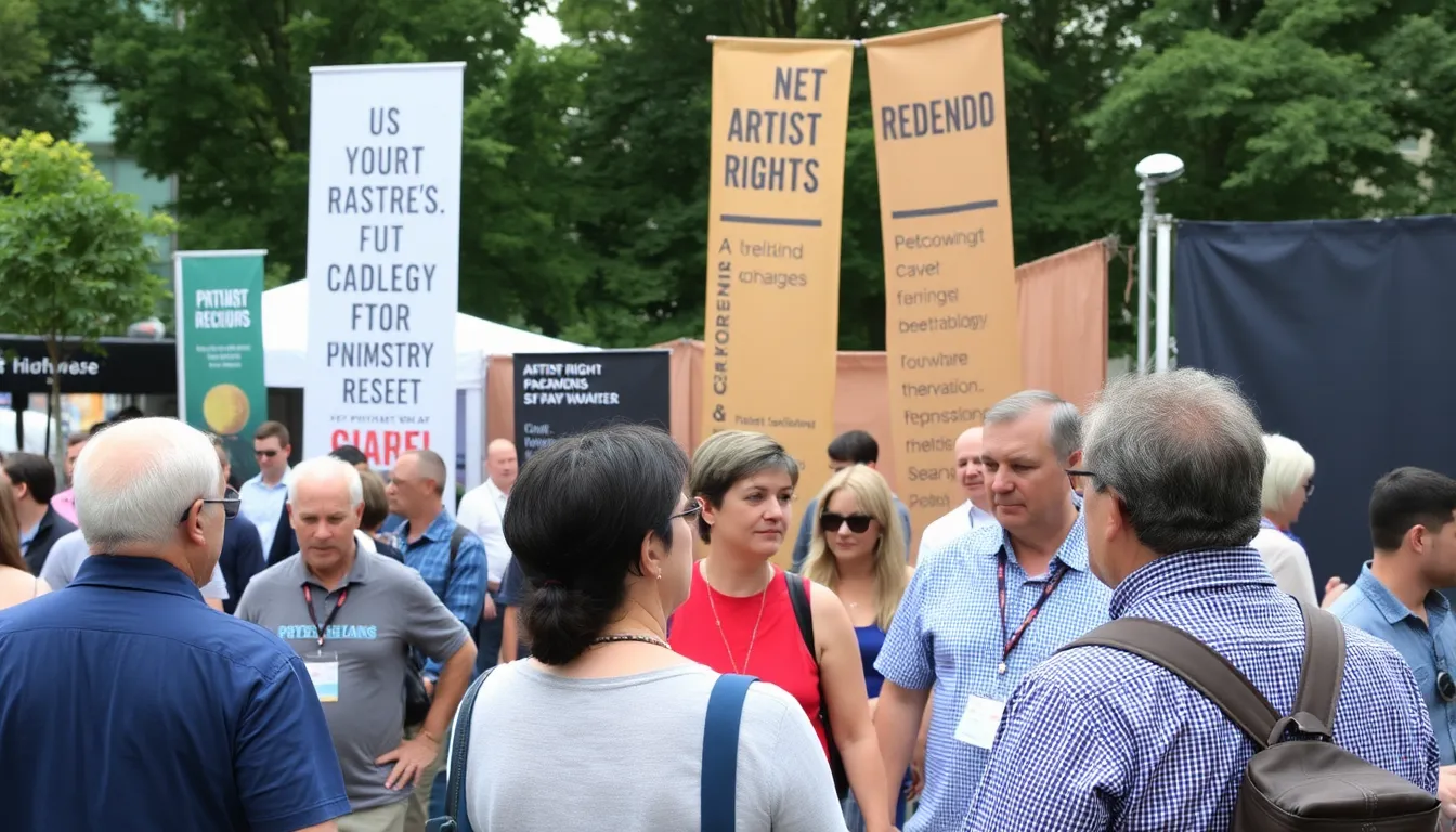 A crowd of music industry professionals gathers at a press conference to announce Primary Wave Music's acquisition of Pete Townshend's music catalog and rights.