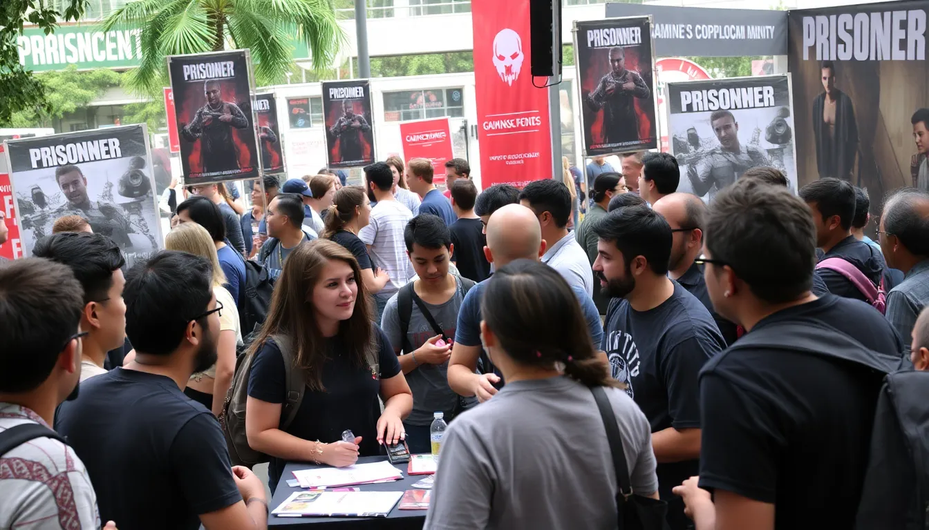 Gamers eagerly gather around screens, captivated by the explosive action and humor of 'Prisoner Review,' highlighting the game's broad appeal
