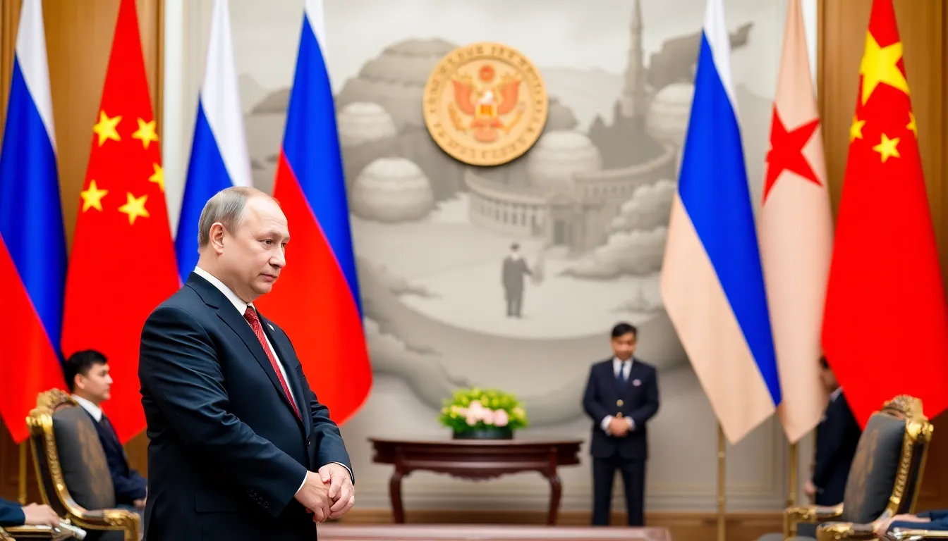 A diplomatic dialogue session between Russian and Chinese officials, reflecting the ongoing cultural exchanges and collaboration between the two nations