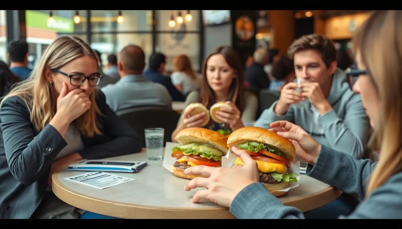 A healthconscious consumer examining a sandwich in a cafe, contemplating the implications of sodium intake on their dietary choices and overall health