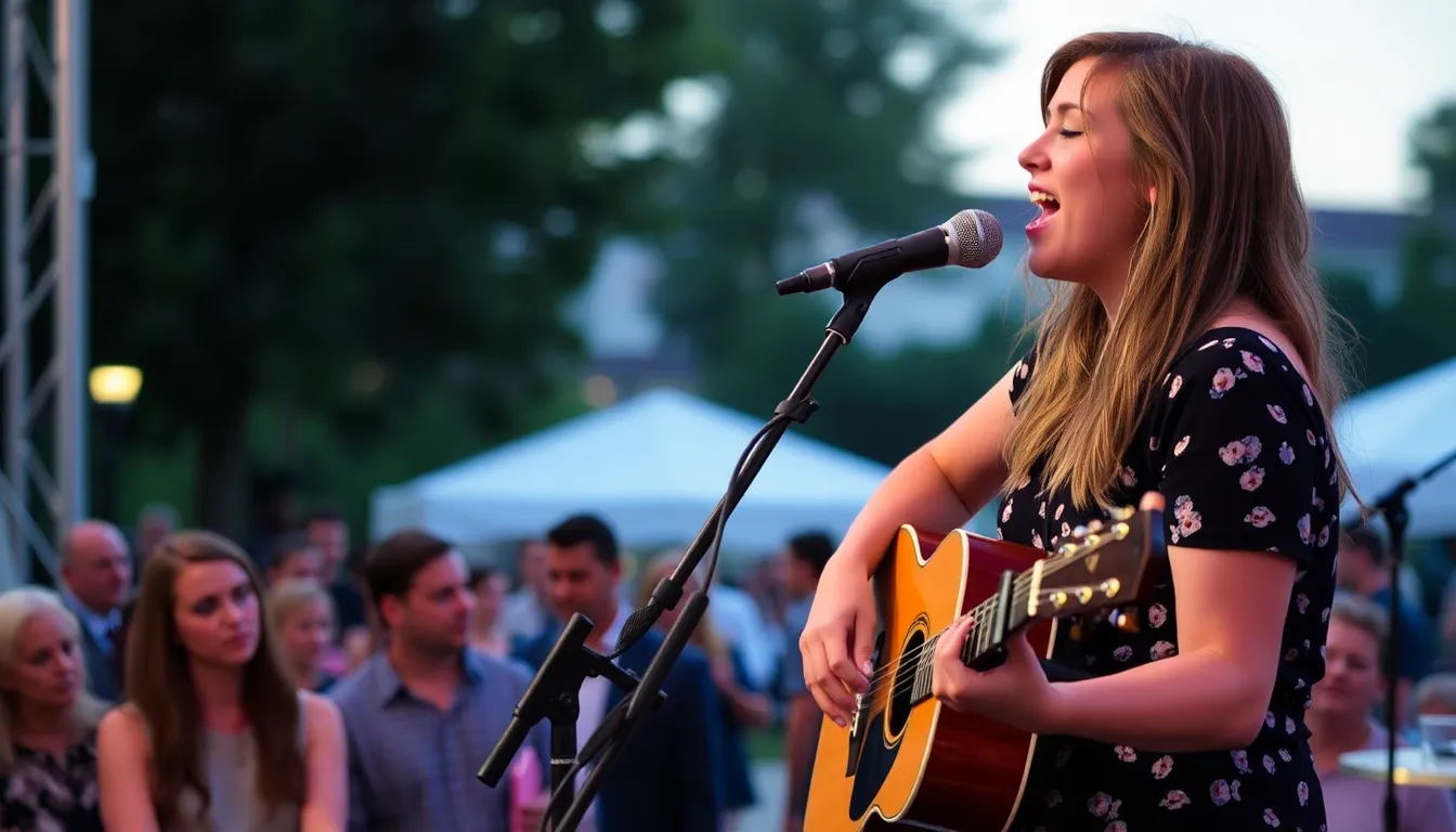 Sarah Kinsley speaks passionately about her latest EP 'Fleeting' and its connection to Luca Guadagnino's film 'Queer' during a promotional event.