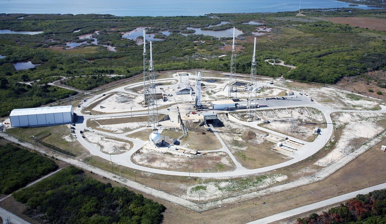 A SpaceX Starship prototype on the launch pad, showcasing its advanced design and readiness for critical testing missions to the Moon and Mars