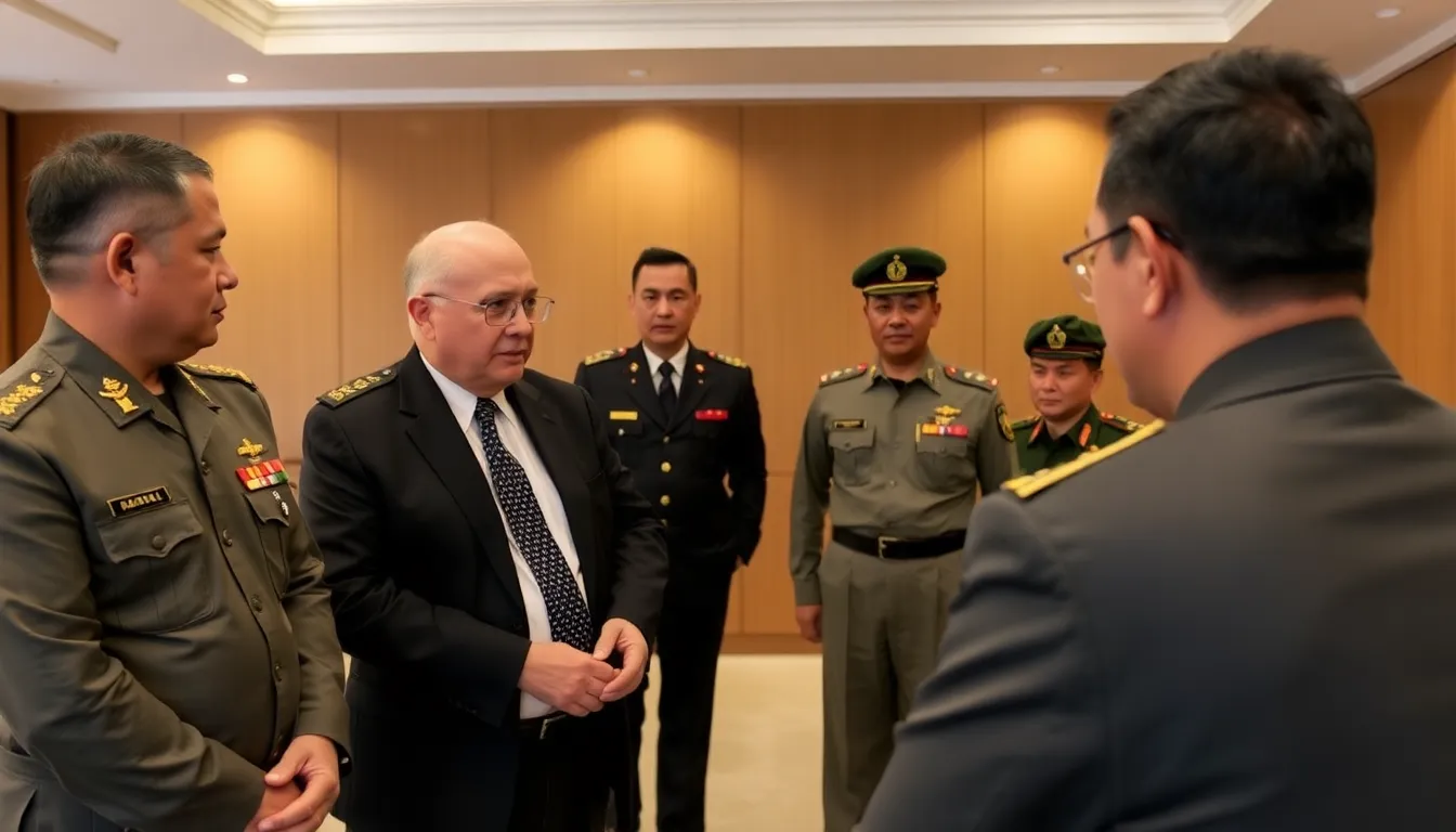 A group of human rights activists meeting to discuss strategies for advocating against the military's actions in Myanmar
