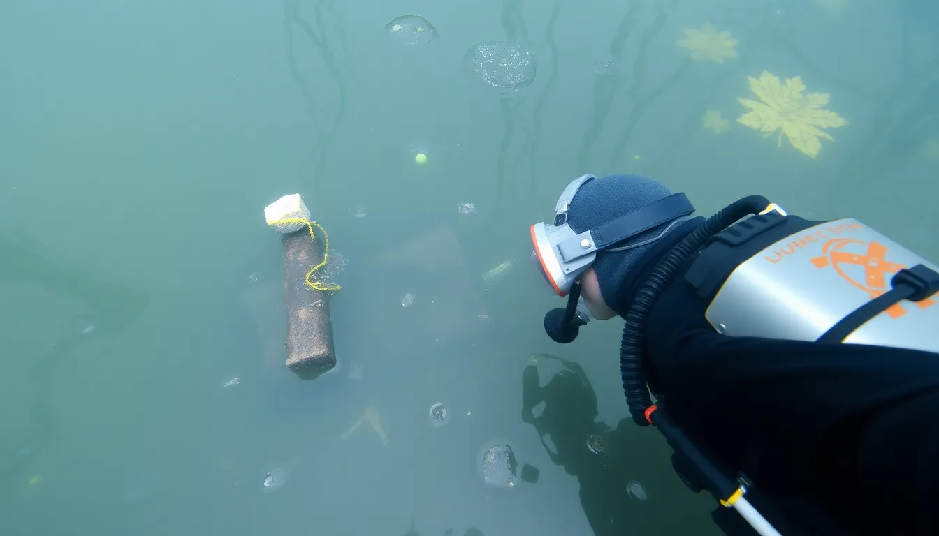 A group of environmental activists gathers to raise awareness about the threats to underwater ecosystems, advocating for stricter regulations to combat pollution