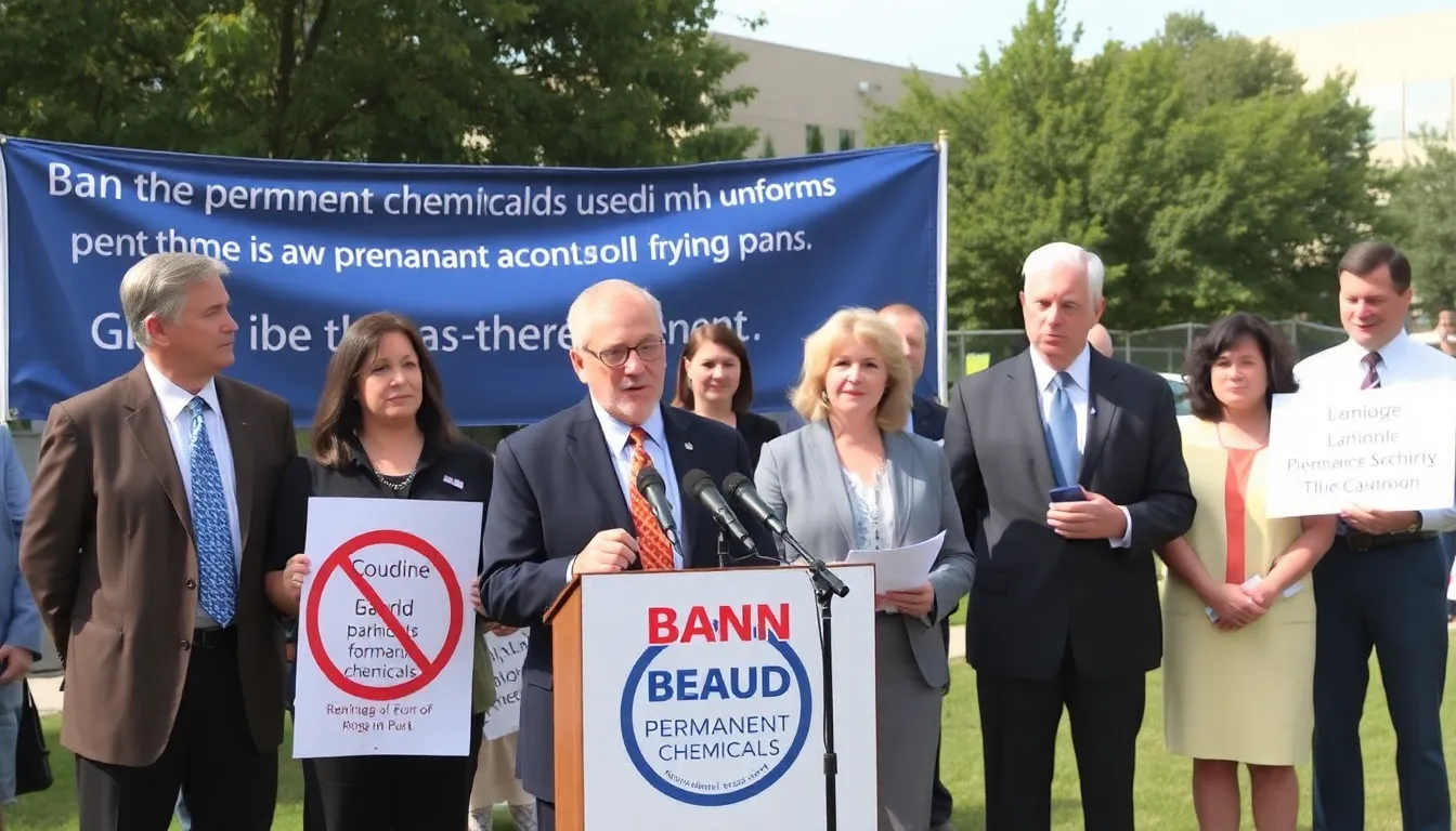 Members of Parliament in the UK are gathered in a session, passionately discussing the urgent need to ban forever chemicals from consumer products amid rising health and environmental concerns.