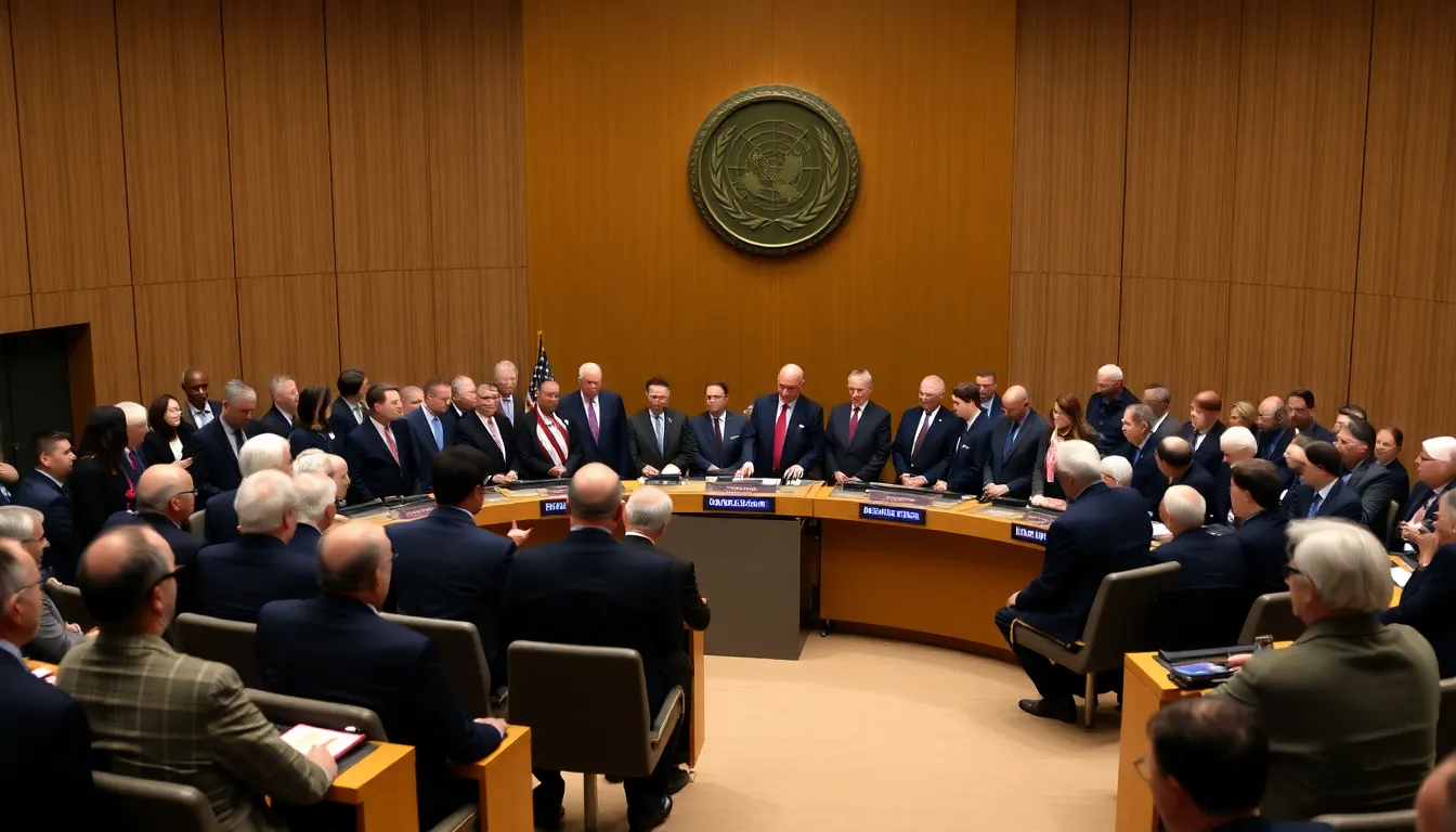 Global leaders from various countries gather in Geneva to discuss climate change initiatives, highlighting the absence of U.S. representation at the summit.