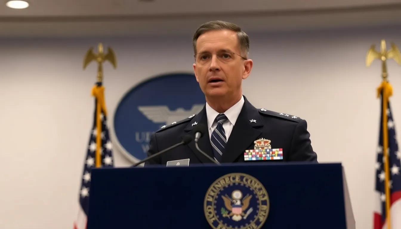 Military officials discuss the Pentagon's new AIfirst strategy during a press conference, highlighting the importance of artificial intelligence in future operations.