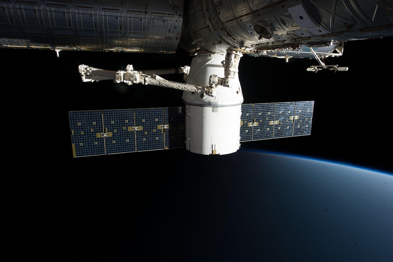 The Starship prototype on the launch pad, representing SpaceX's ambitious vision for future crewed missions to Mars and beyond