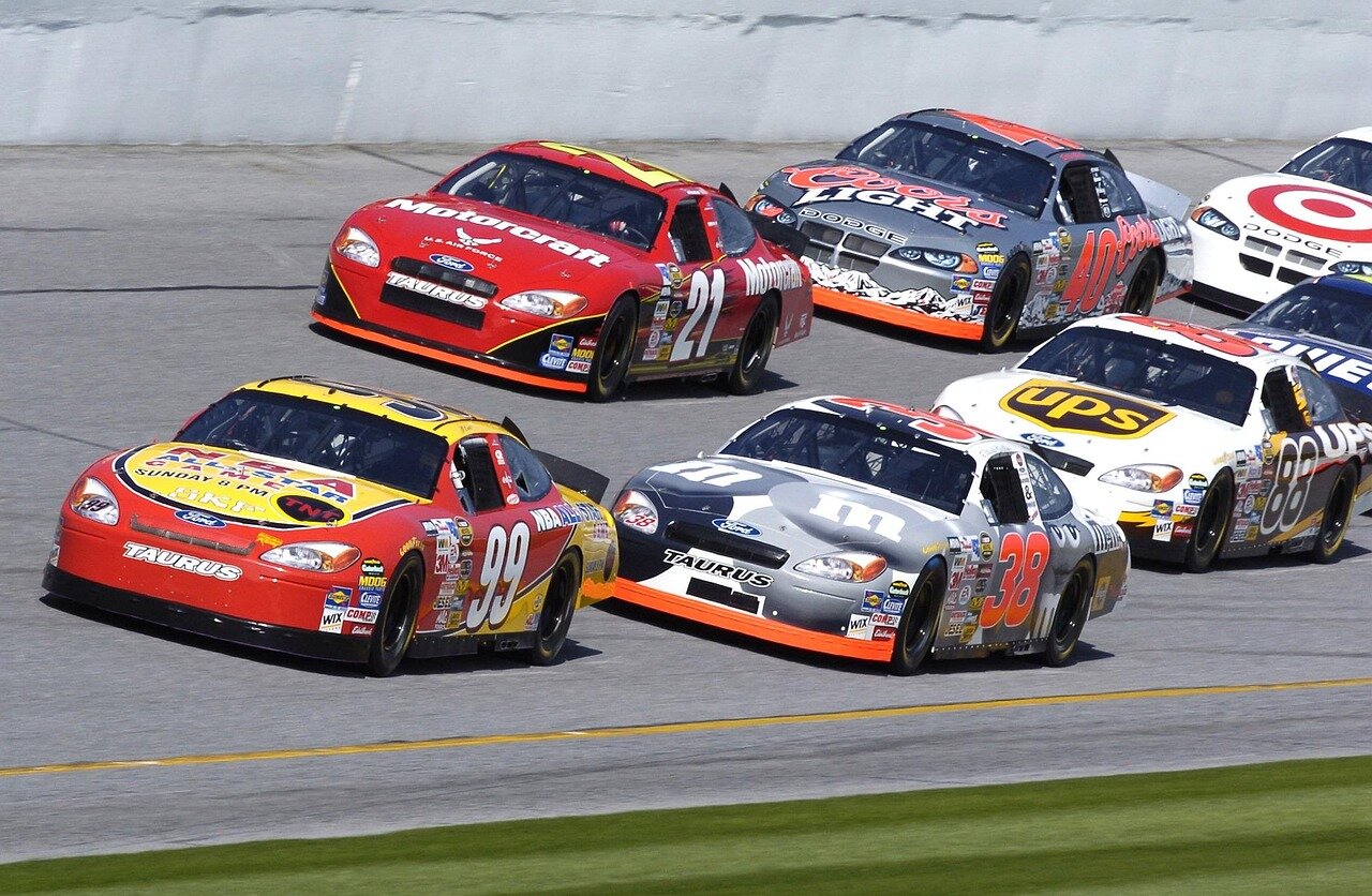 Chicagoland Speedway's iconic Dshaped oval, a key venue in NASCAR's history, bustling with activity during the race weekend