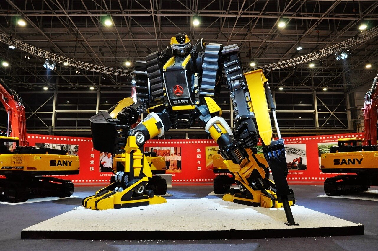 A retail environment where a customer service robot interacts with shoppers, streamlining the shopping experience